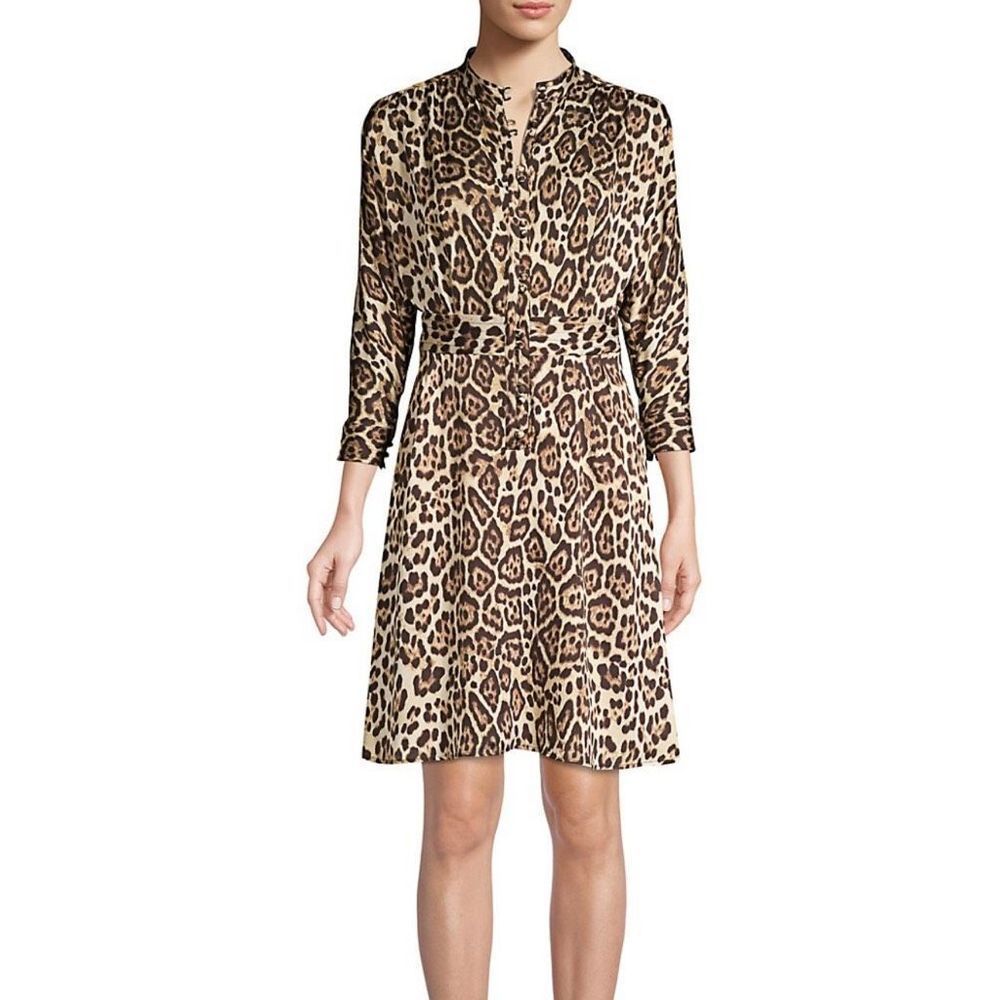Equipment Adalicia Womens Leopard Print Dress - Size 6 - Excellent Condition